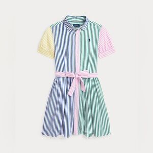 Ralph Lauren | Girl Colorful Striped Shirt Dress